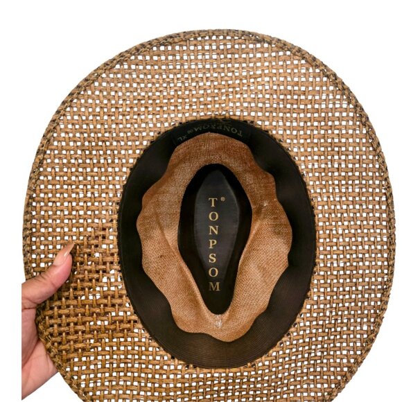 Men’s XL Brown Straw Summer Hat – Classic & Lightweight - Picture 4 of 6